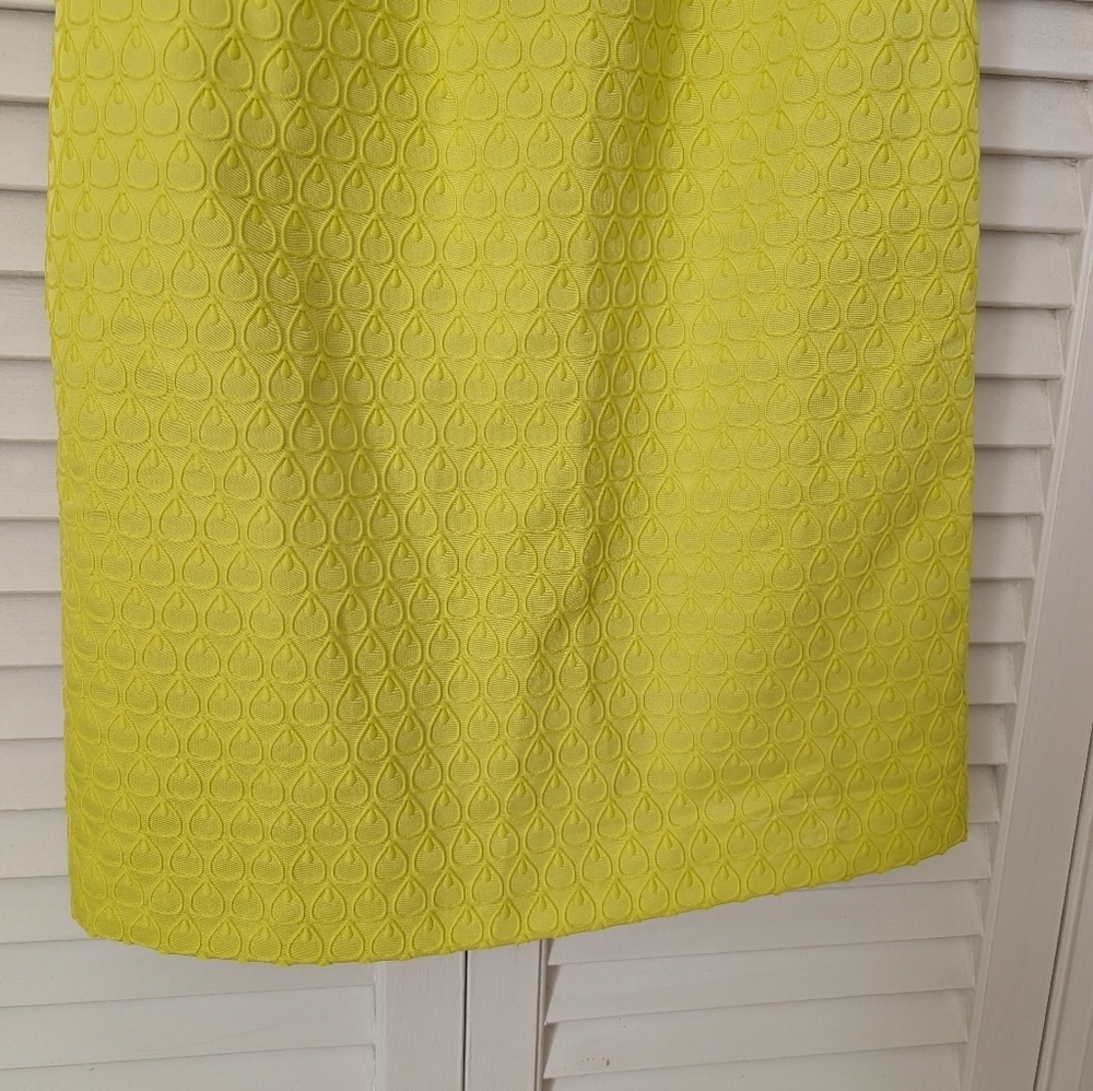 Asos Bright Yellow Textured Print Mini Dress - Picture 4 of 9